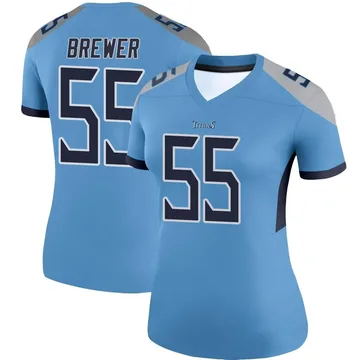 Aaron Brewer Men's Nike White Tennessee Titans Custom Game Jersey Size: Small