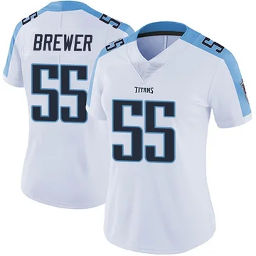 Aaron Brewer Men's Nike White Tennessee Titans Custom Game Jersey Size: Small