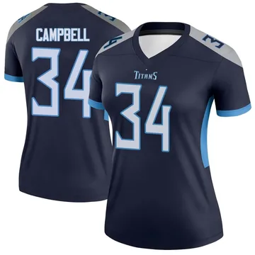 Limited Men's Earl Campbell White Road Jersey - #34 Football Tennessee  Titans 100th Season Vapor Untouchable