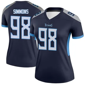 Limited Men's Jeffery Simmons Black Jersey - #98 Football Tennessee Titans  2016 Salute to Service Size 40/M