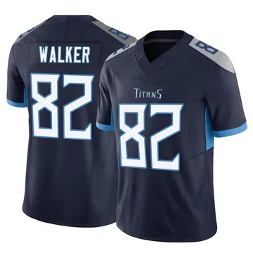 Limited Youth Delanie Walker Black Jersey - #82 Football Tennessee Titans  Salute to Service Therma Long Sleeve Size S(10-12)