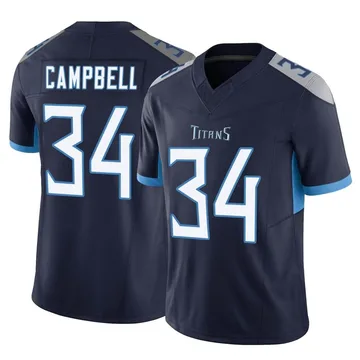 Men's Nike Treylon Burks Navy Tennessee Titans Vapor F.U.S.E. Limited Jersey Size: Medium