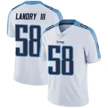 Limited Youth Harold Landry Light Blue Jersey - #58 Football Tennessee  Titans 100th Season Rush Vapor Untouchable Size S(10-12)